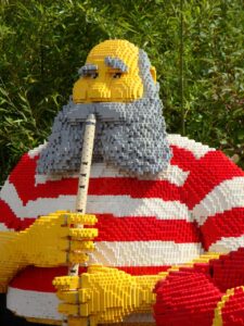 legoland, building blocks, legos, lego, out of legos, built, amusement park, sculpture, toy, children, flute, whistle, music, make music, figure, bearded, man, lego, lego, lego, lego, lego