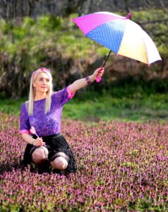 face, umbrella, to fall, colored, mauve, blonde, blue eyes, umbrella, umbrella, umbrella, umbrella, umbrella
